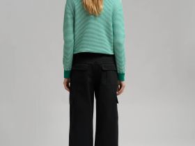 Свободные брюки-карго из твила