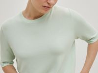 Джемпер свободного силуэта с коротким рукавом