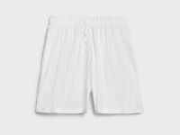 Пижамные шорты из ажурного трикотажа, Белый