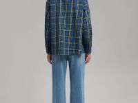 Свободная рубашка в клетку из твила