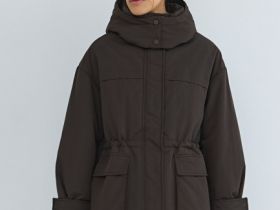 Куртка-парка с капюшоном, Коричневый