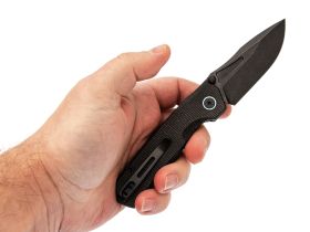 Складной нож Remette Rhino, сталь Sandvik 14C28N, рукоять микарта, черный