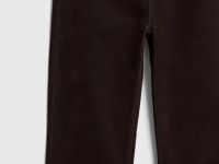 Прямые джинсы с бархатным напылением, Коричневый