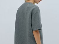 Футболка оверсайз с принтом, Серый