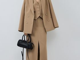 Прямая юбка макси, Бежевый