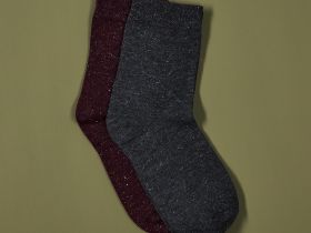 Носки Cozy Home, бордо/серый