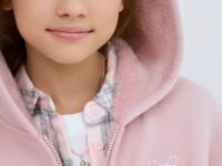 Толстовка на молнии для девочек, Розовый