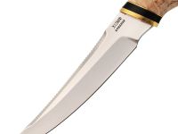 Кованый нож Рыбак-2, сталь Х12МФ, карельская берёза