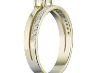 Кольцо из желтого золота с бриллиантами э0301кц02144100