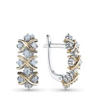 Серьги из комбинированного золота э4812сг09210303