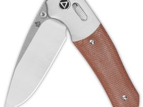 Складной нож QSP Vault, сталь 14C28N, рукоять микарта/алюминий, бежевый