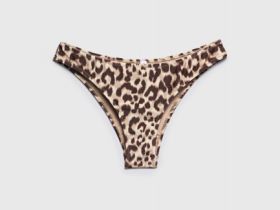 Плавки-бразилиана с леопардовым принтом, Коричневый