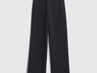 Прямые брюки с эластичным поясом, Серый