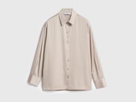 Блузка из сатина, Бежевый
