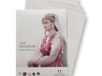 Папка для акварели Лилия Холдинг "Муза" БЕЛЫЙ А3 15 л 300 г, 100% хлопок