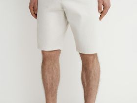 Шорты из ткани оксфорд, Бежевый