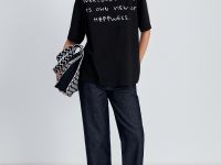 Футболка с принтом из хлопка