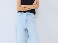 Джинсы Balloon с высокой посадкой, Голубой