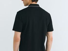 Поло из шелковистого пике, Черный