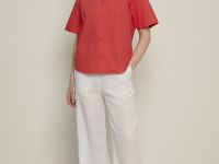 Блузка из хлопка с коротким рукавом