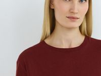 Футболка с круглым вырезом изо льна и хлопка, Оранжевый