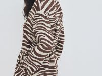 Платье-рубашка с поясом, Бежевый