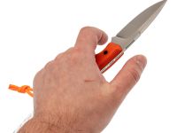 Нож Pocket Wolf Мини Тактик, сталь AUS10Co, рукоять G10, оранжевый