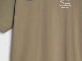 Футболка с принтом, Бежевый