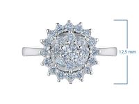 Классическое кольцо из белого золота э4712кц07163600_white