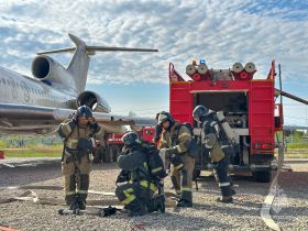 Пожарно-тактические учения провели в аэропорту Якутска