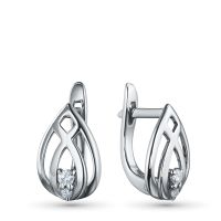 Серьги из белого золота с бриллиантами э0901сг04210516