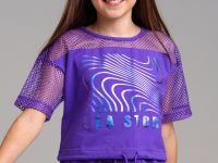 Фуфайка трикотажная для девочек (футболка)