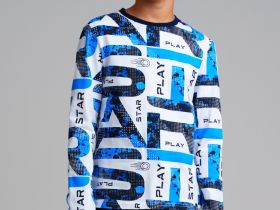 Фуфайка трикотажная для мальчиков (футболка с длинными рукавами)