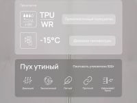 Пуховик с натуральным пухом и меховым воротником