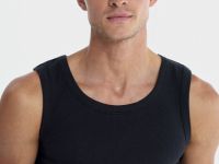 Базовая майка в рубчик, Черный