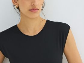 Базовое боди без рукавов, Черный