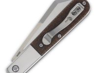 Складной нож Queen Cutlery Large Sheepsfoot Barlow, сталь M390, рукоять микарта, коричневый