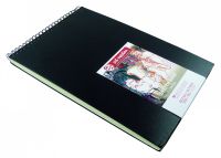 Блокнот для зарисовок на спирали Art Creation 42х30 см 80 л 110 г, твердая обложка, черный