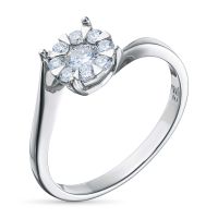 Классическое кольцо из белого золота э4712кц04210651_white