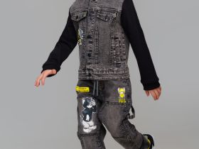 Куртка текстильная джинсовая для мальчиков