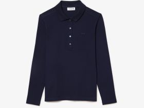 Женское поло Lacoste приталенного кроя из эластичного хлопка