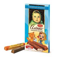 Шоколад «Алёнка» в стиках с молочной начинкой, Красный Октябрь, 100 гр.