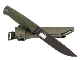 Рыбацкий нож Otus Khaki, сталь AUS-8, рукоять эластрон, хаки, Кизляр