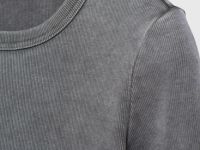 Лонгслив с эффектом стирки, Серый