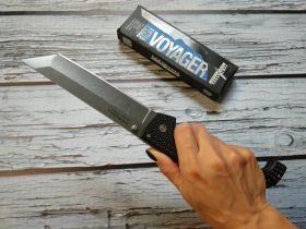 Нож складной Cold Steel Voyager XL Tanto, сталь Aus-10A, рукоять Griv-Ex, черный