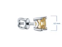 Пусеты из серебра с цитринами э0620пс03220411