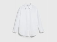 Свободная рубашка из хлопка, Белый