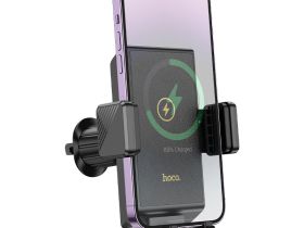 Автомобильный держатель Hoco (HW21) для смартфона с беспроводной зарядкой 15W в воздуховод (черный)