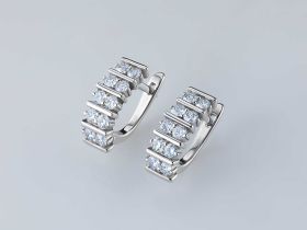 Серьги из белого золота с бриллиантами э4001сг02159700
