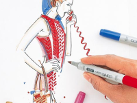 Набор маркеров двухсторонних COPIC CIAO "MANGA 6" 5 цветов + мультилайнер, в блистере